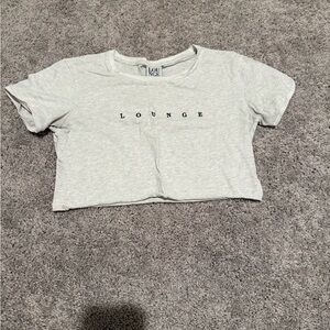 Lounge Gray Cropped Tee